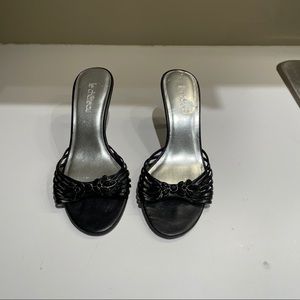 Le Chateau rhinestone kitten heel